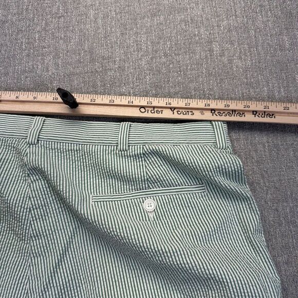 Brooks Brothers 346 Chino Pants Mens 38x33 Green Corduroy Tapered Striped Preppy - Picture 5 of 8